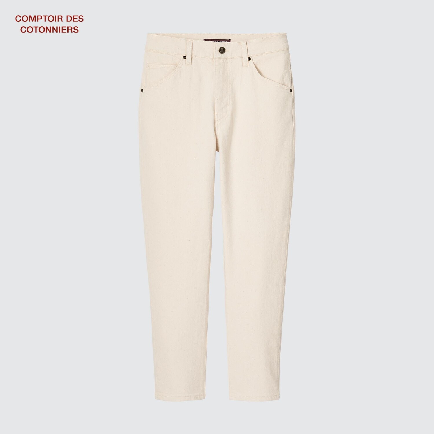 

Джинсы Uniqlo женские зауженные к низу, слоновая кость