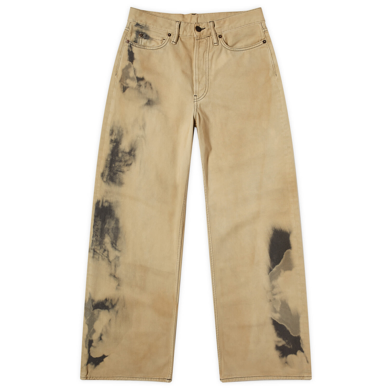 

Джинсы Acne Studios 1981F Smokey Wide Leg Jeans, цвет Beige & Black
