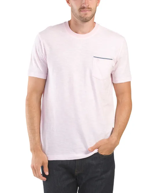 

Футболка с карманами из шамбре Original Penguin, розовый