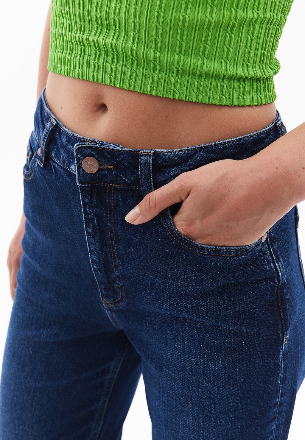 

Расклешенные джинсы HIGH WAIST OXXO, темно-синий