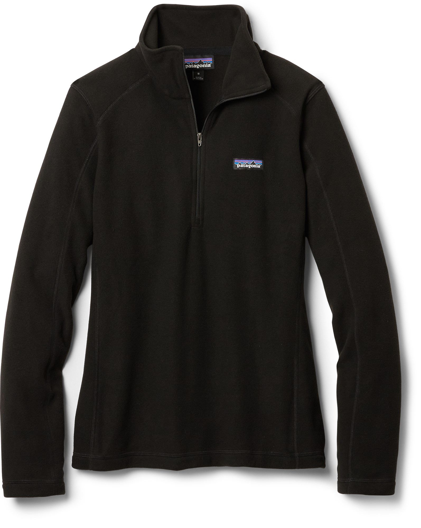 Флисовый пуловер с молнией в четверть размера Micro D — женский Patagonia, черный