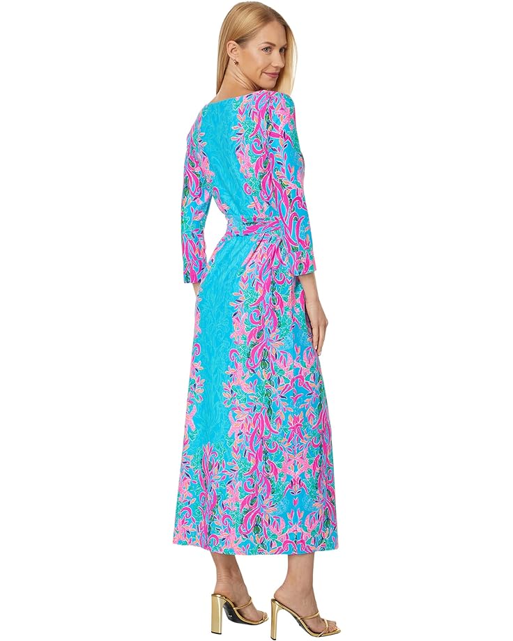 Платье Lilly Pulitzer UPF 50 Carabella Chillylilly Midi Dress, цвет Multi Seaweed Samba Engineered Chillylilly