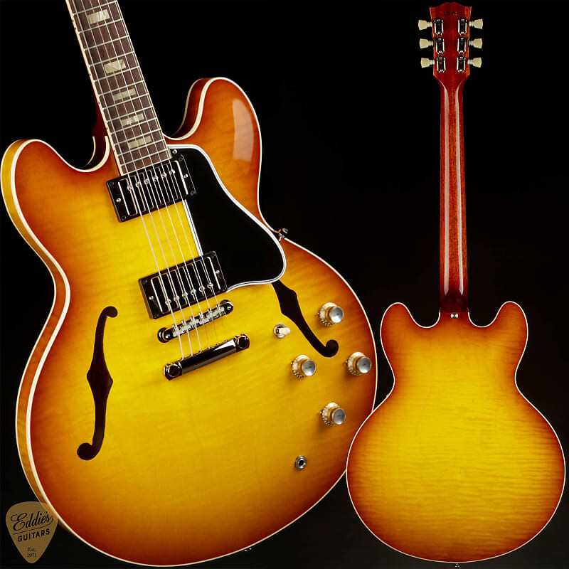 

Электрогитара Gibson Custom Shop PSL '64 ES-335 Figured Reissue Gloss Golden Poppy Burst