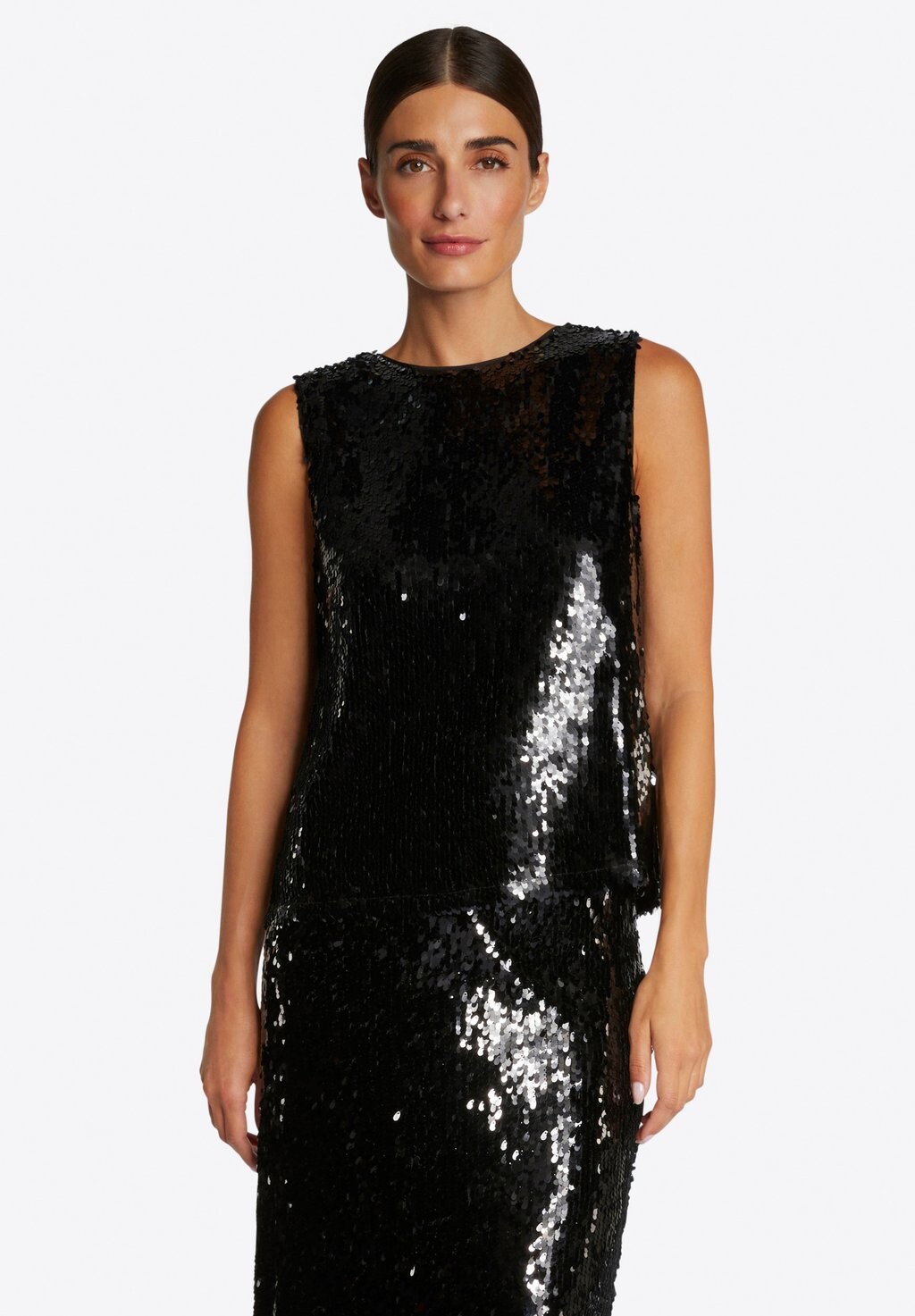 

Топ SEQUIN MIT RÜCKEN-V-NECK Rich & Royal, черный