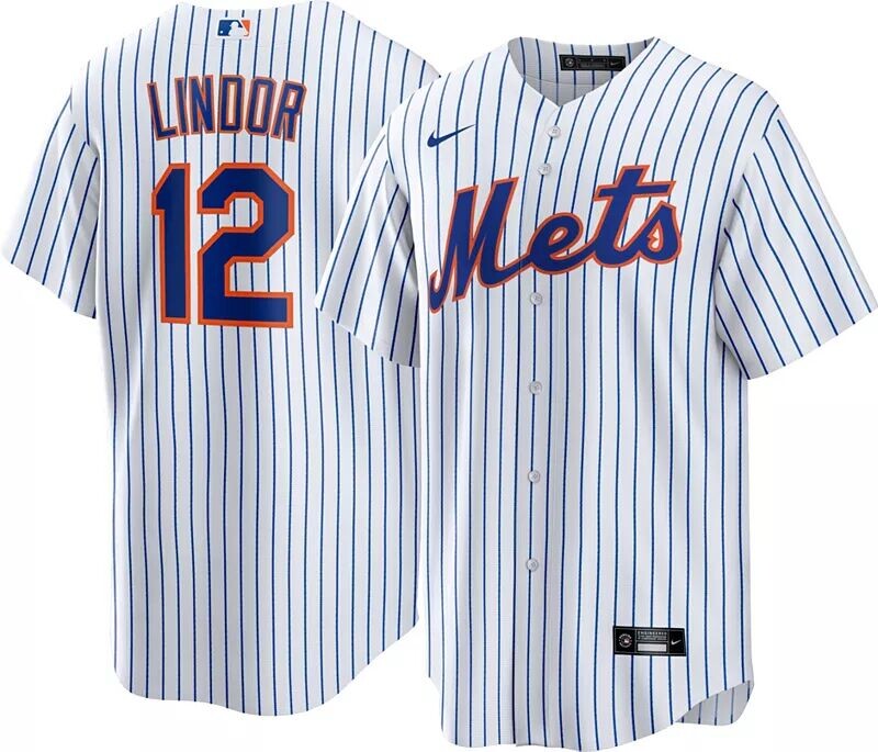 

Реплика мужского джерси Nike New York Mets Francisco Lindor #12 Cool Base