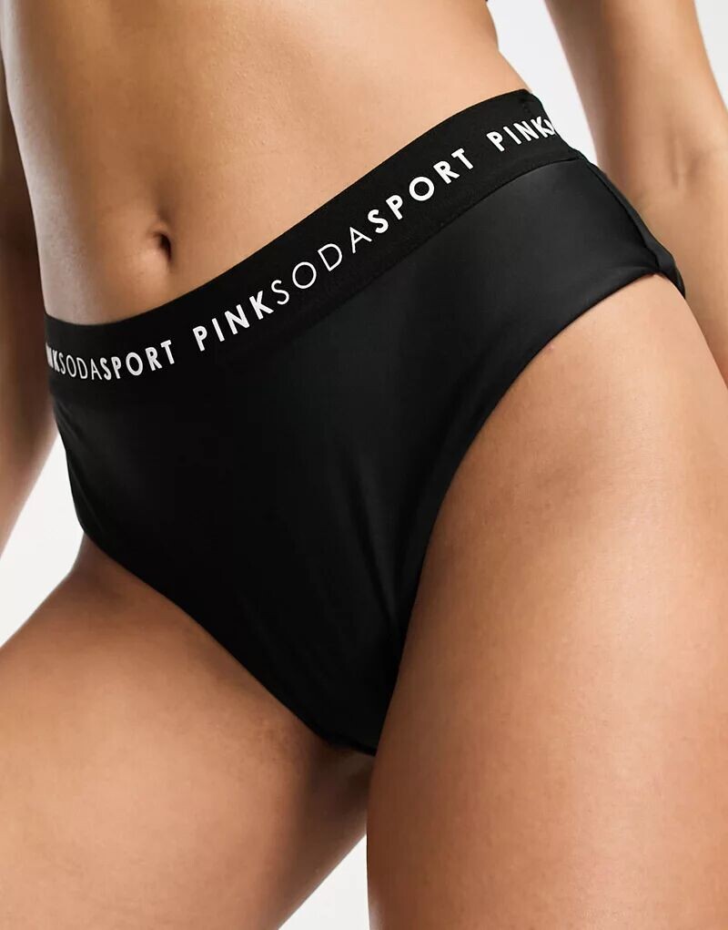 

Черные плавки бикини Pink Soda Sport Crystal из смеси полиэстера