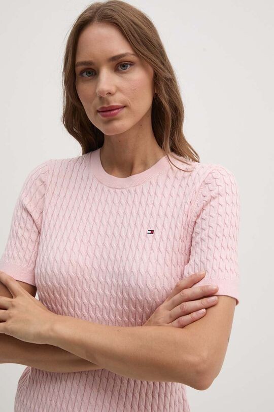 

Хлопковый свитер Tommy Hilfiger, розовый
