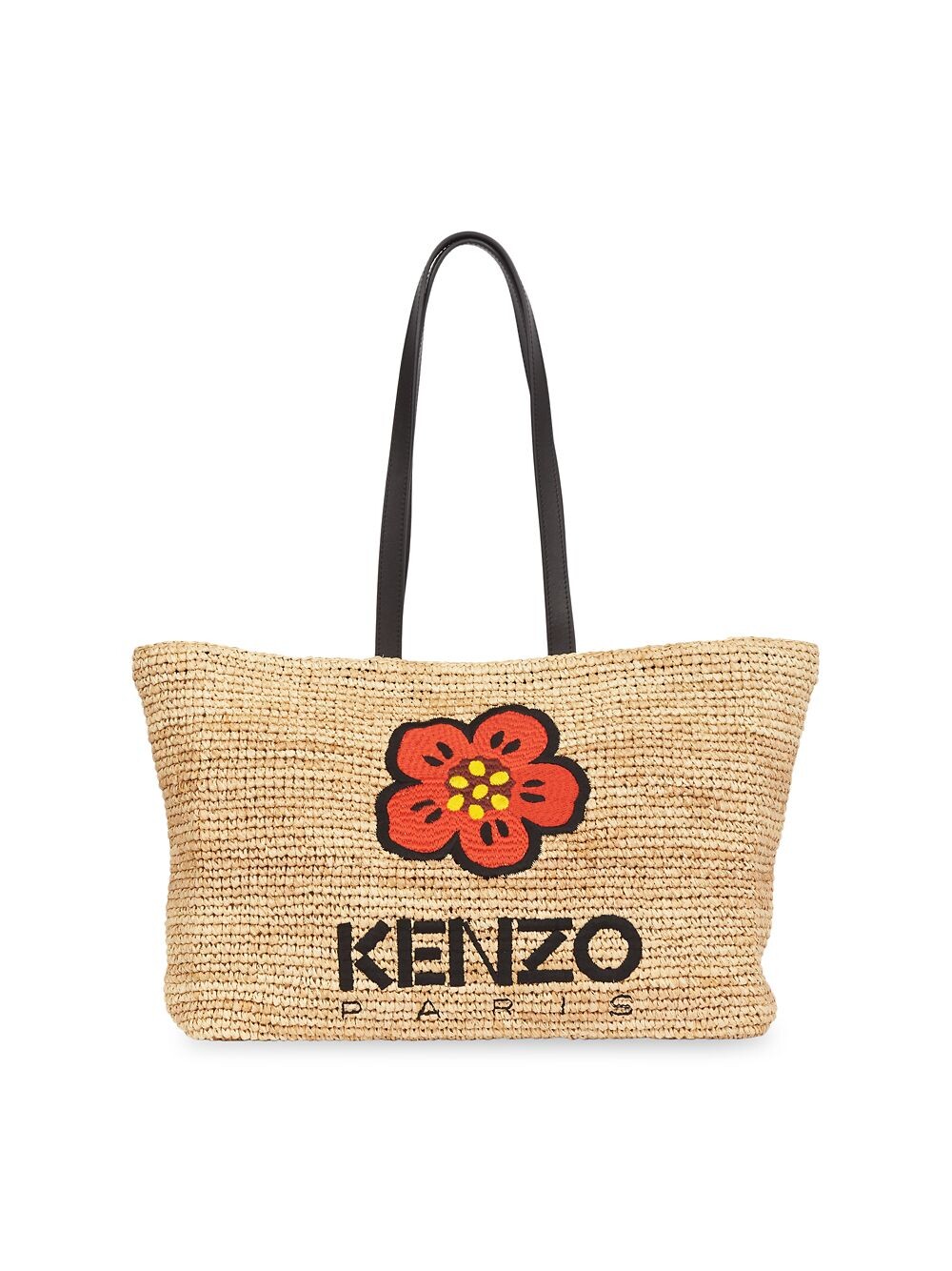 

Большая сумка из рафии с рисунком KENZO, черный