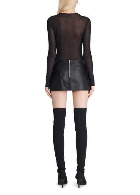 

Топ Crocskin Plastisol с длинными рукавами Dion Lee, черный