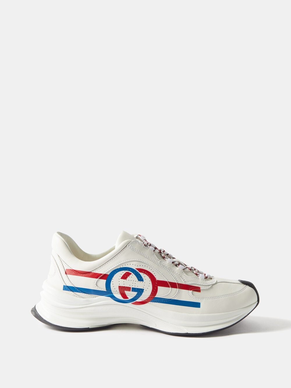 

Кожаные кроссовки gucci run Gucci, белый