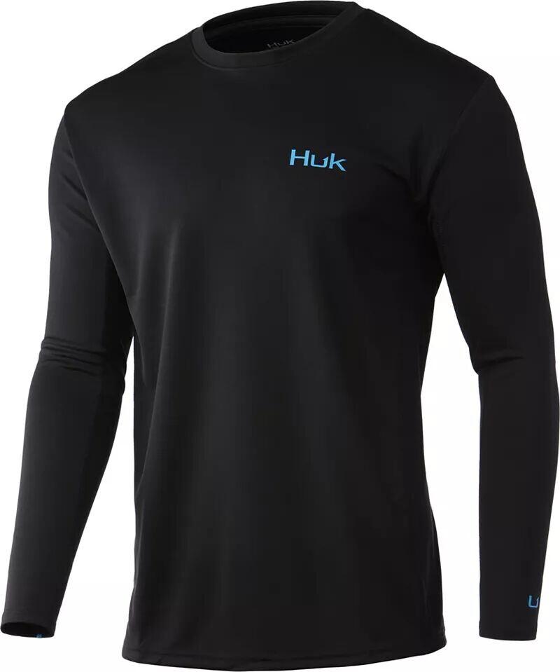 

Мужская рубашка с длинным рукавом HUK Icon X, черный