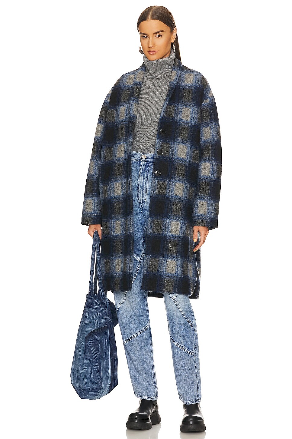

Пальто Isabel Marant Etoile Gabriel Blanket, темно-синий