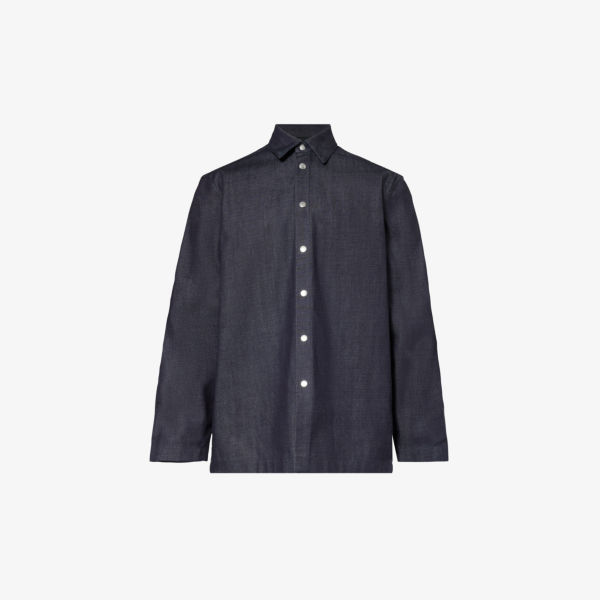 цена Джинсовая рубашка классического кроя Jil Sander, цвет magnet
