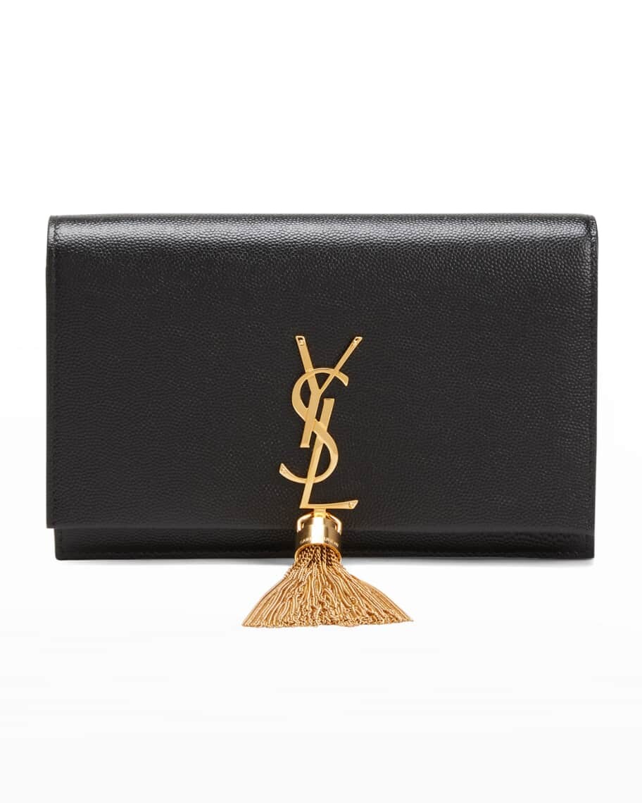 

Кошелек Kate YSL из зернистой телячьей кожи на цепочке Saint Laurent