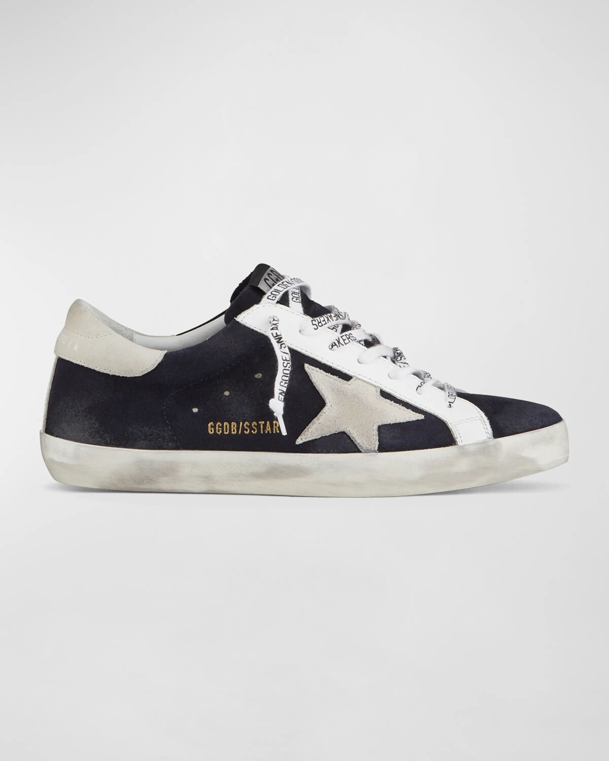 

Мужские низкие замшевые кроссовки Super Star Golden Goose, цвет Night Blue/Ice/White