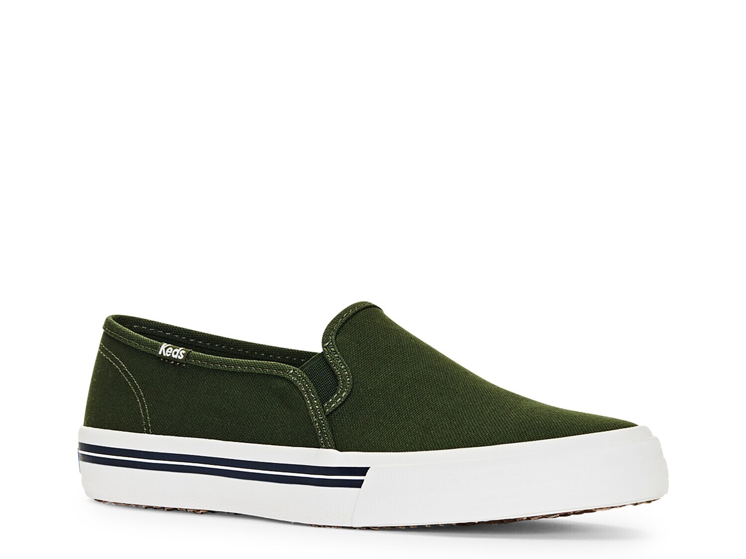 

Кроссовки-слипоны женские Keds Double Decker, темно-зеленый