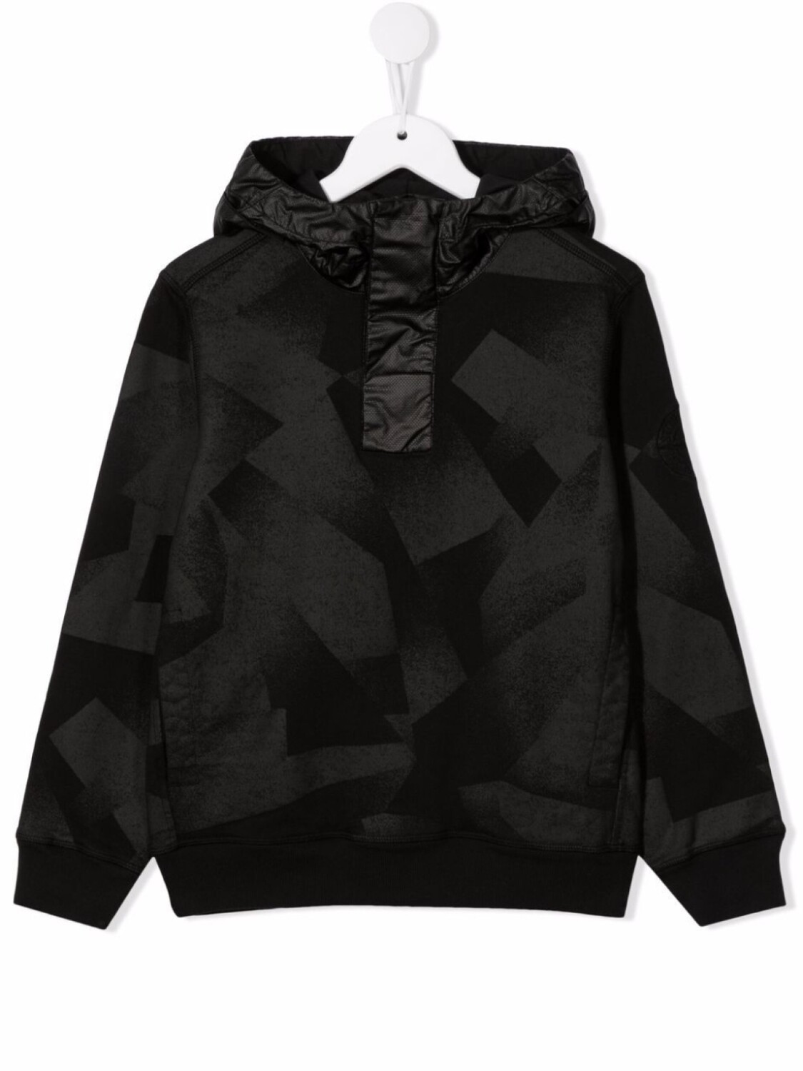 

Худи с графичным принтом Stone Island Junior, черный