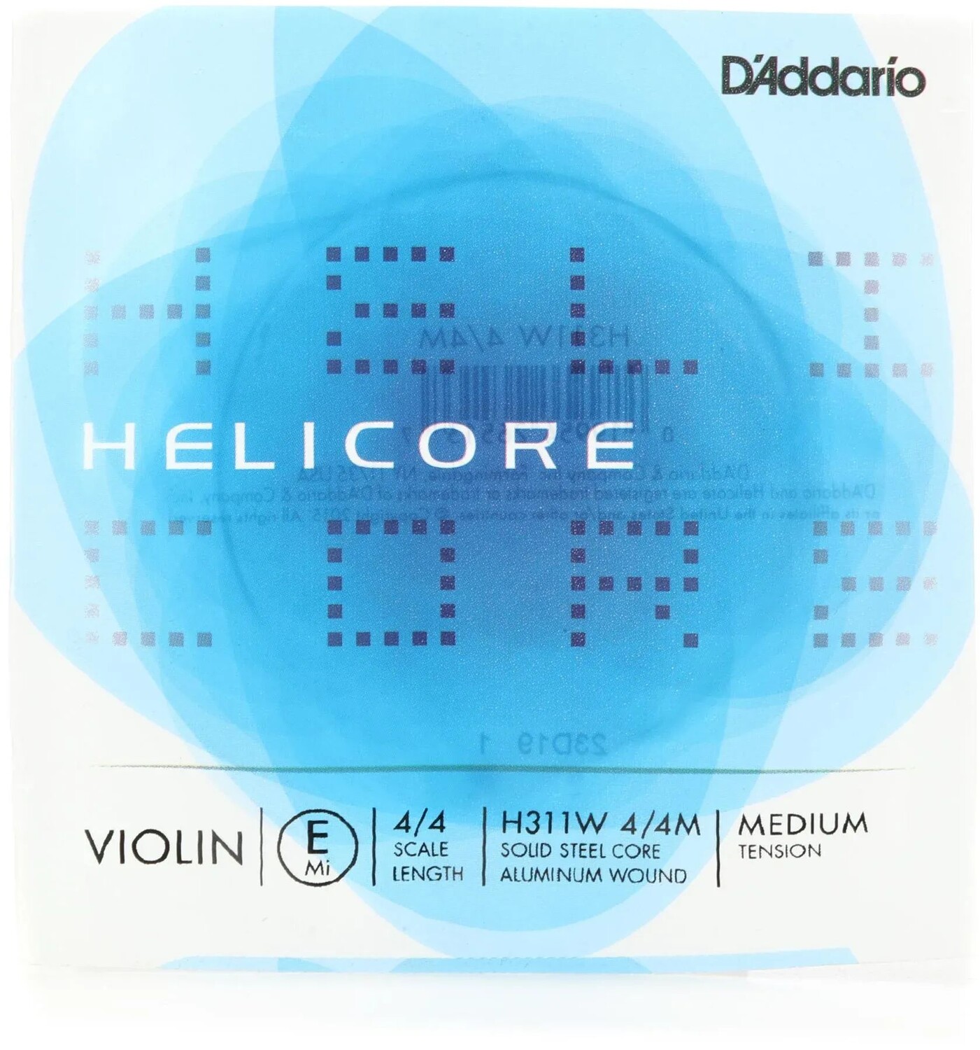 

D'Addario H311W 4/4M Helicore Скрипка Струна E с алюминиевой намоткой - Размер 4/4 - Среднее натяжение