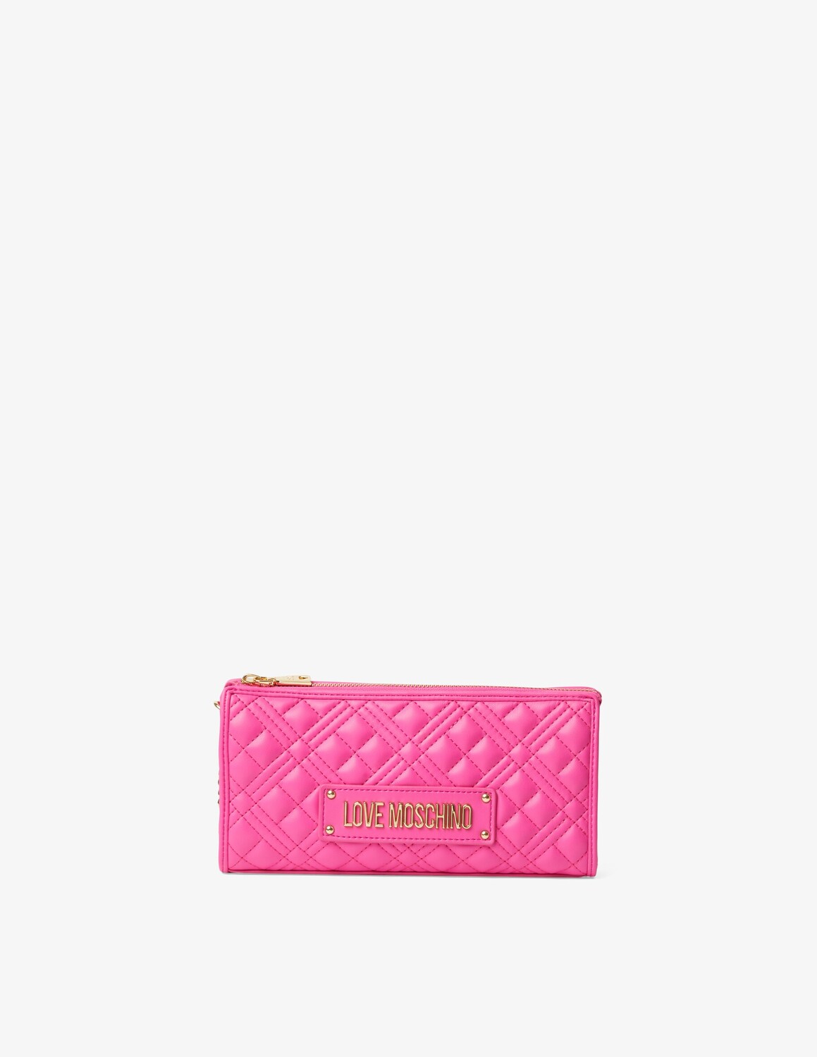 

Миниатюрная стеганая сумка на цепочке Love Moschino, фуксия