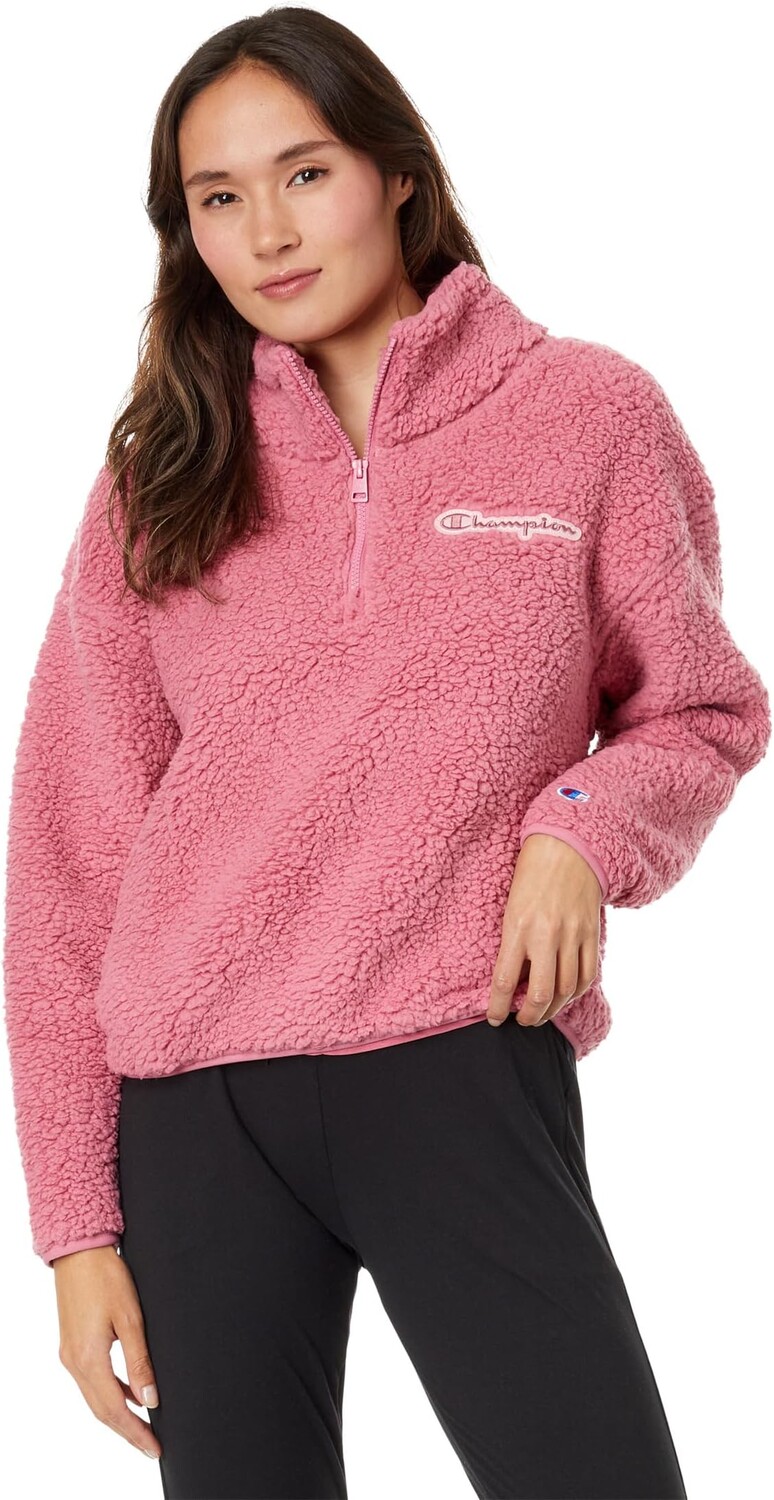 

Толстовка Sherpa 1/4 Zip Champion, цвет Terracotta Pink