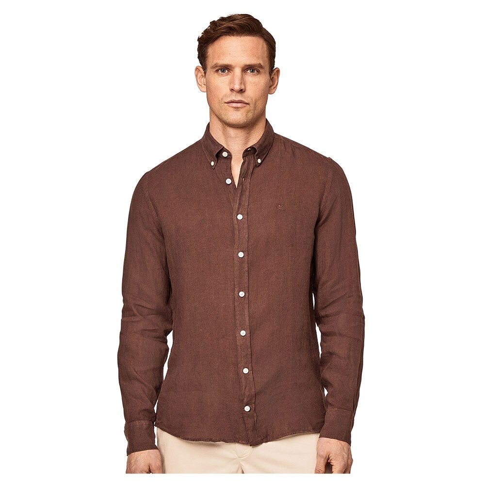 

Рубашка с длинным рукавом Hackett Garment Dyed B, коричневый