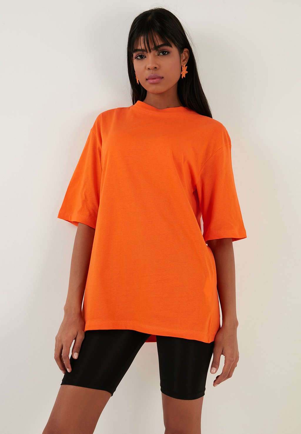 Базовая футболка Loose Fit LELA, цвет orange базовая футболка crew neck lela цвет orange