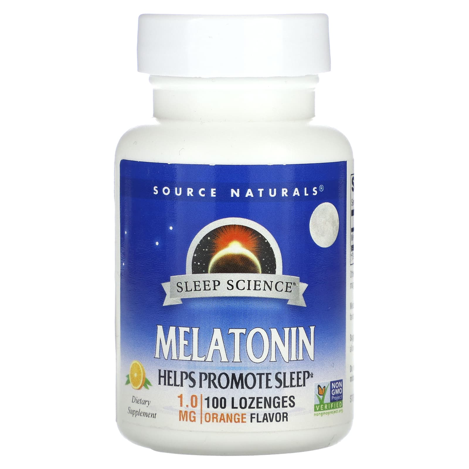 Source Naturals Melatonin Orange Flavored Lozenge 1 mg 100 Lozenges