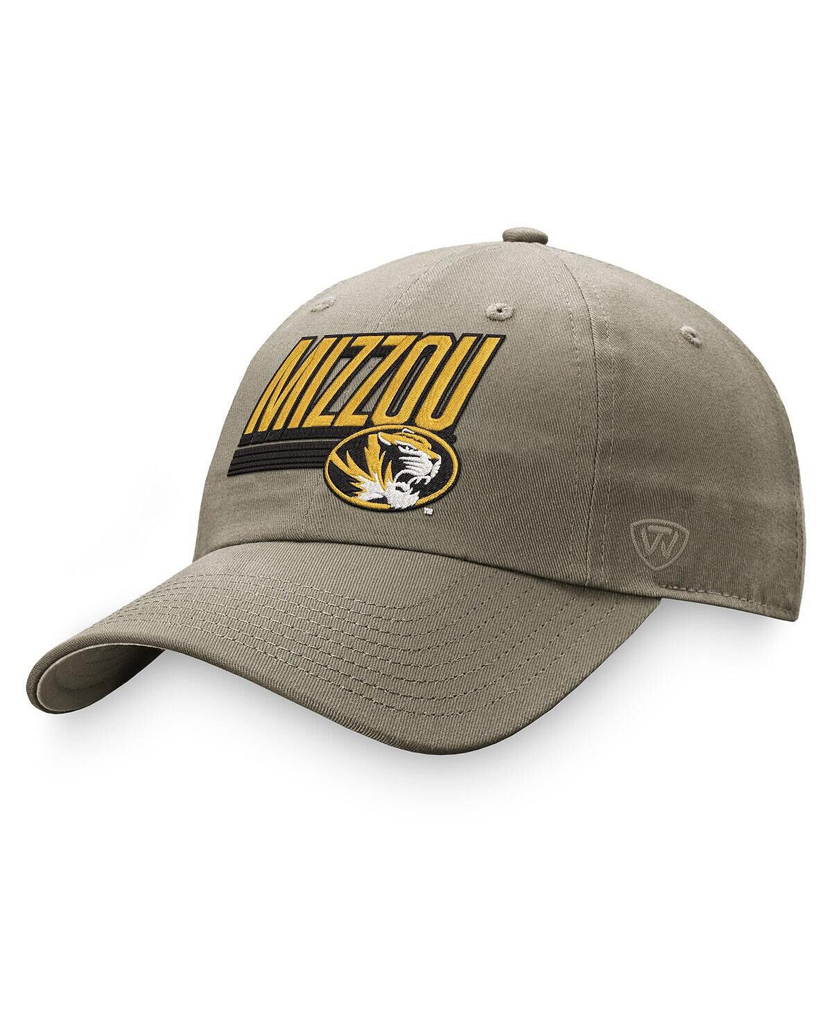 

Мужская регулируемая кепка цвета хаки Missouri Tigers Slice Slice Top of the World