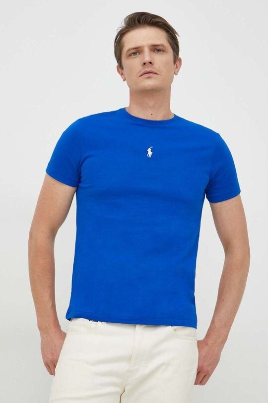 

Хлопковая футболка Polo Ralph Lauren, синий