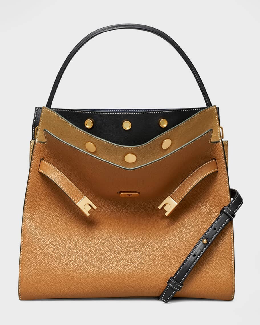 

Двойная сумка Lee Radziwill из шагреневой кожи Tory Burch
