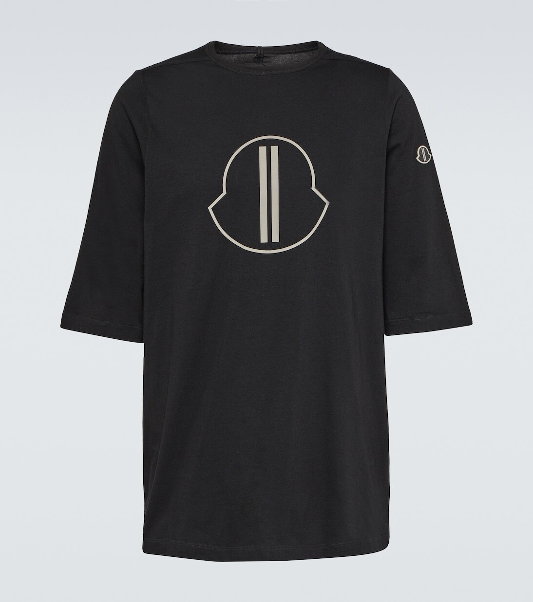 

Футболка из хлопкового джерси с логотипом x rick owens Moncler Genius, черный