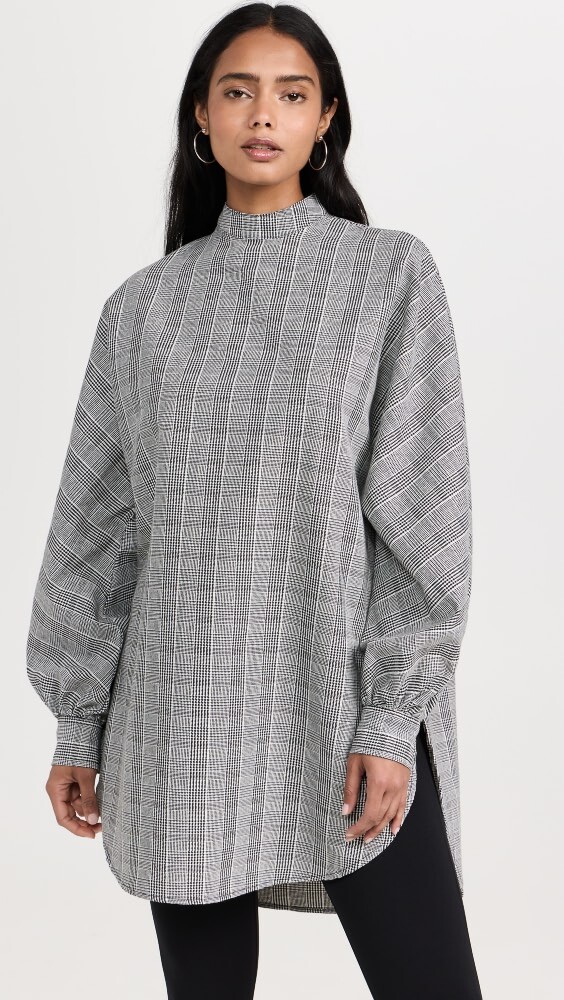 

Платье Stella Jean Plaid Shirt, черный