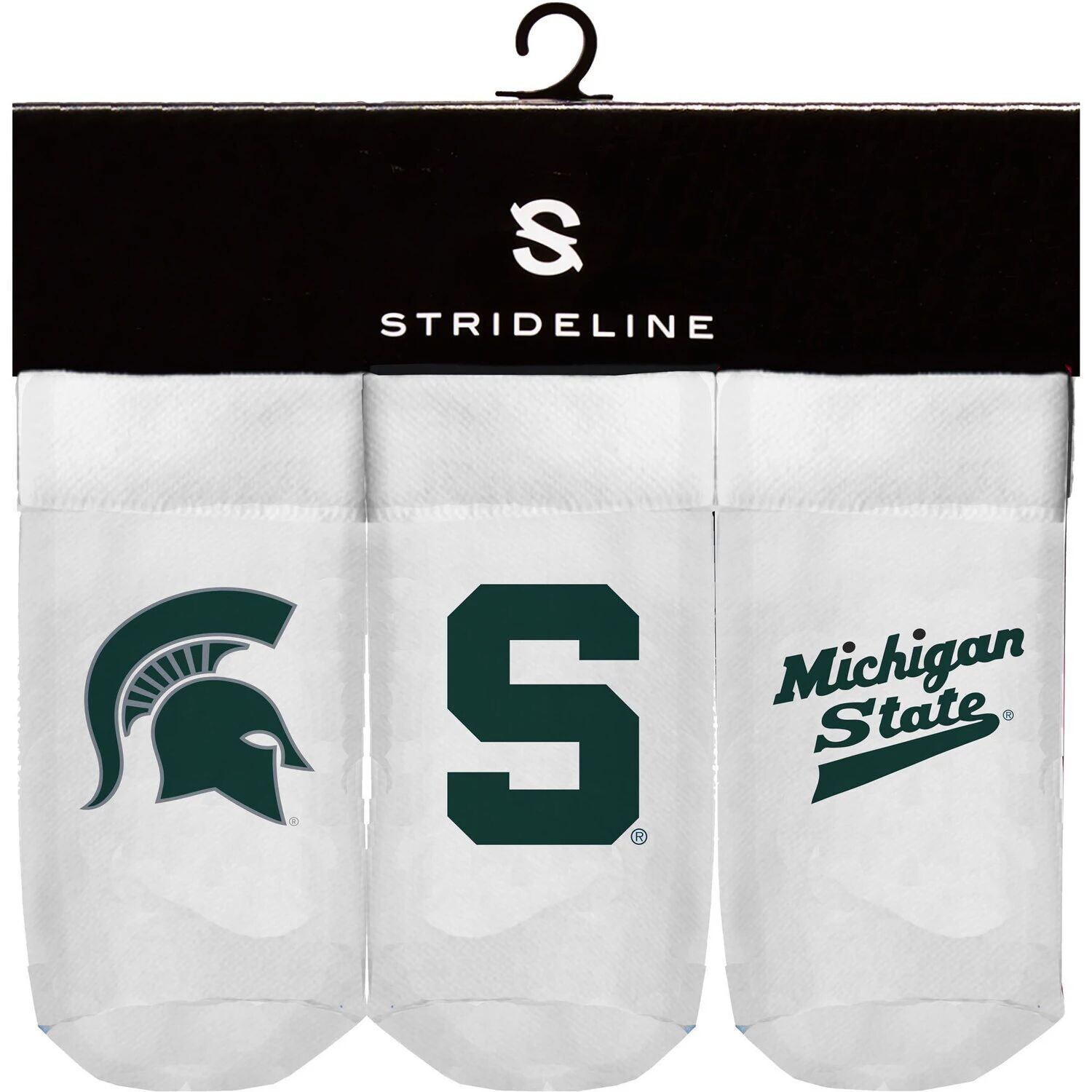 

Белый комплект из трех пинеток Strideline для новорожденных и младенцев Michigan State Spartans Unbranded