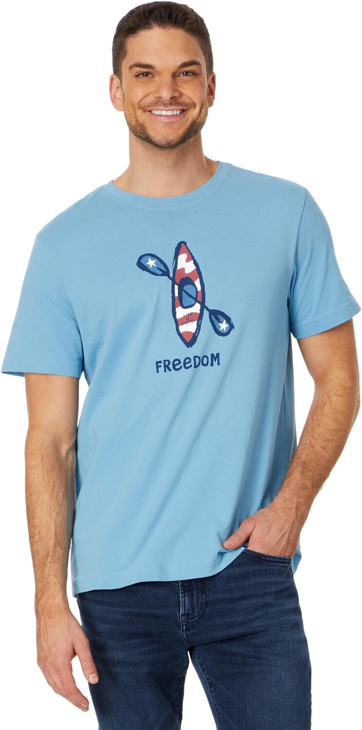 

Футболка Freedom Kayak Crusher с короткими рукавами Life is Good, цвет Cool Blue