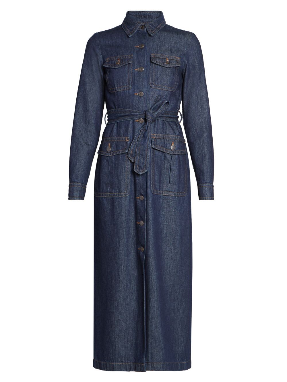 

Джинсовое платье-миди Dellie с поясом Dries Van Noten, индиго