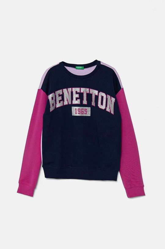 

Детская хлопковая толстовка United Colors of Benetton, темно-синий