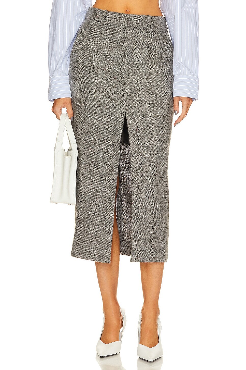 

Юбка миди L'Academie x Marianna Kit Tweed, цвет Grey Tweed