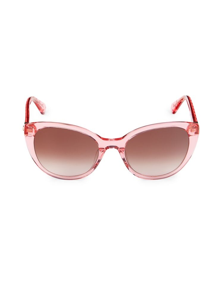 

Круглые солнцезащитные очки «кошачий глаз» Amberlee 55MM Kate Spade New York, цвет Havana Red