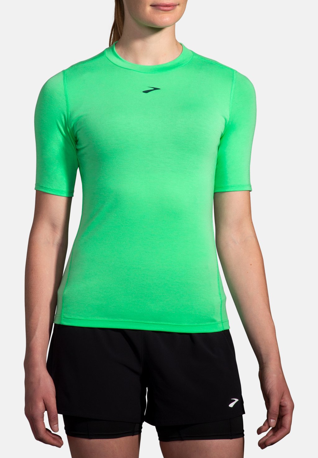 Спортивная футболка HIGH POINT SHORT SLEEVE Brooks, цвет hyper green