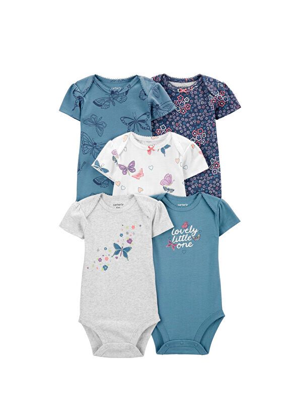 

Комплект из 5 боди для девочек с короткими рукавами Carter'S, мультиколор