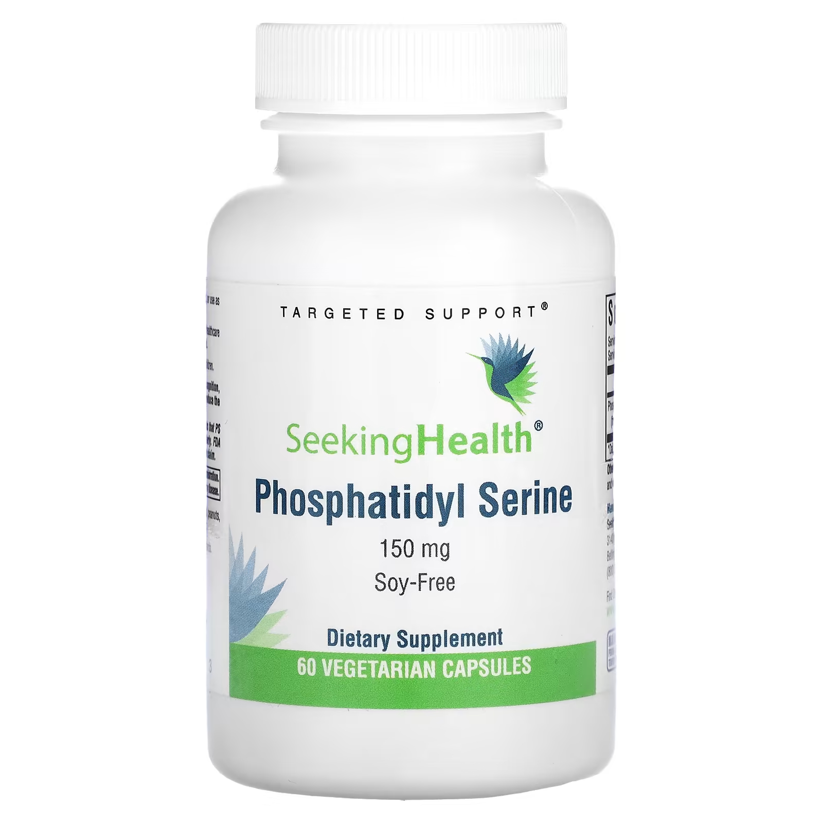 Фосфатидилсерин Seeking Health, 150 мг, 60 вегетарианских капсул seeking health рибофлавин 400 мг 60 вегетарианских капсул