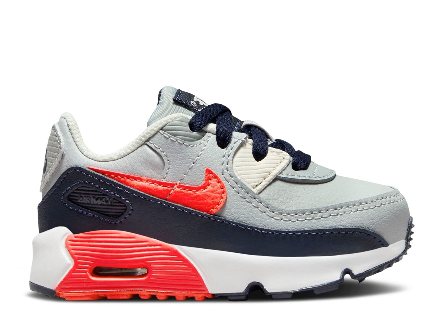 

Кроссовки Nike Air Max 90 Leather Td 'Light Smoke Grey Bright Crimson', серый