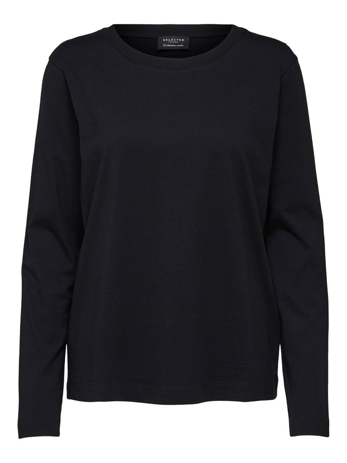 

Футболка SELECTED FEMME Longsleeve Basic Sweater SLFSTANDARD Dünner Pullover, черный