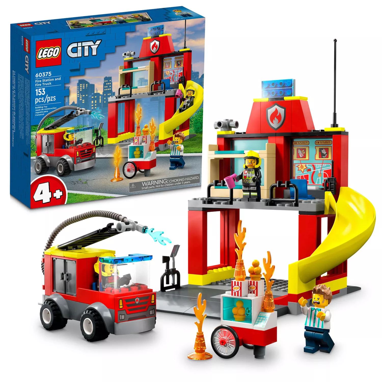 LEGO City: Пожарная станция и пожарная машина (60375) Набор строительных  игрушек LEGO