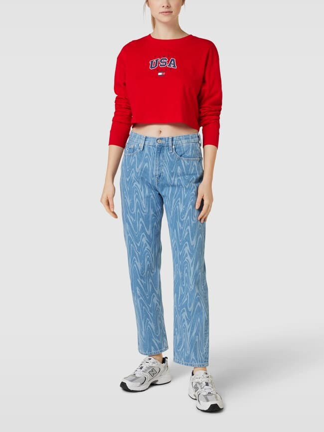 

Джинсы прямого кроя с отстрочкой этикеток, модель «HARPER» Tommy Jeans, светло-синий