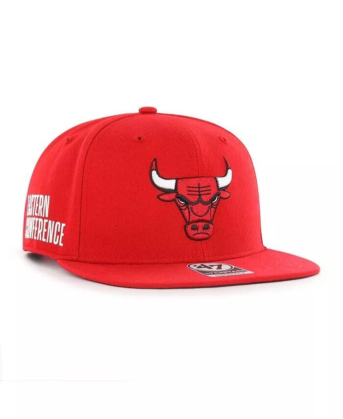 

Мужская кепка Red Chicago Bulls Sure Shot Captain Snapback '47 Brand, красный