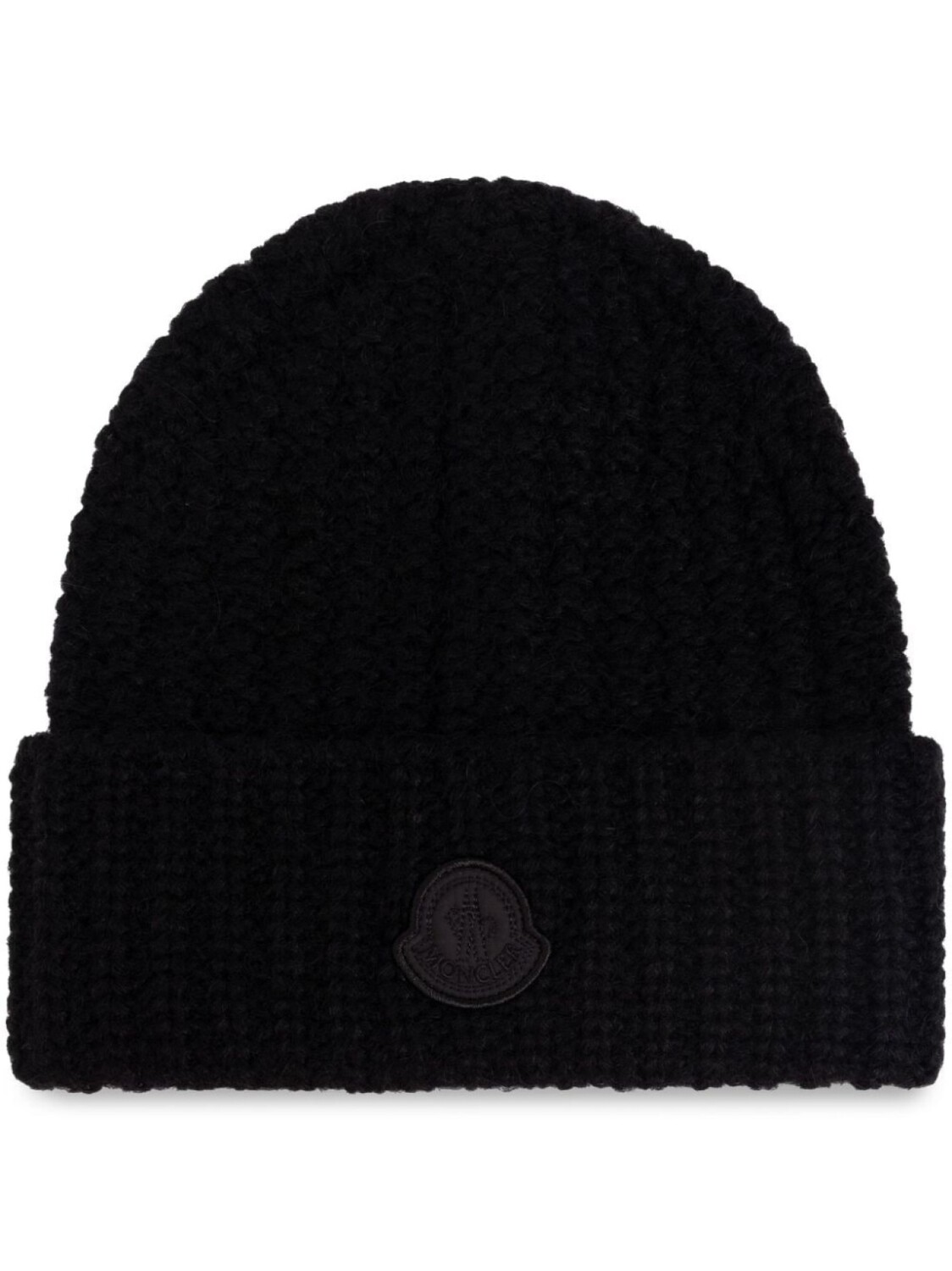 

Шапка-бини с аппликацией Moncler, черный