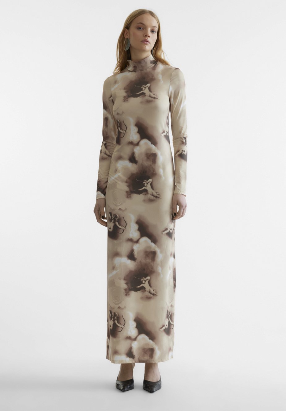 Платье макси THEODORA MAXI DRESS SOMETHINGNEW, цвет oatmeal/print