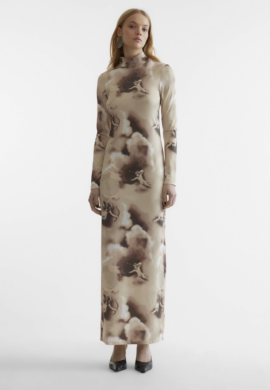 

Платье макси THEODORA MAXI DRESS SOMETHINGNEW, цвет oatmeal/print