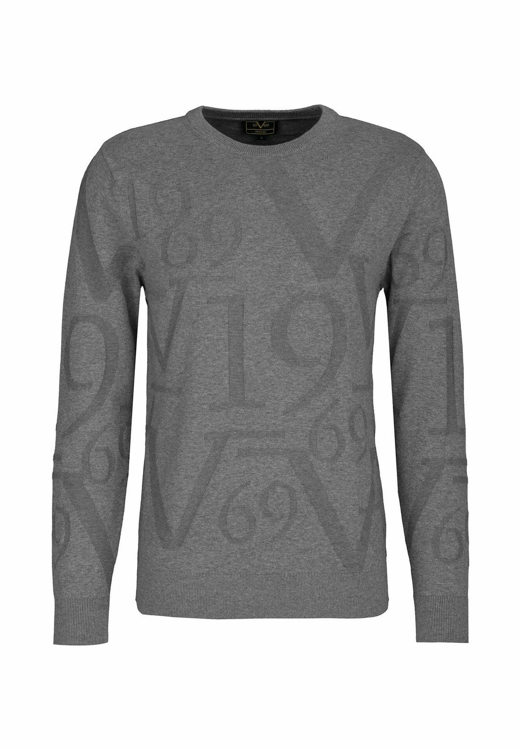 Вязаный свитер ROGER 19V69 Italia, цвет heather grey